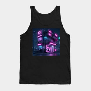 Neon cyberpunk Hotel Tank Top